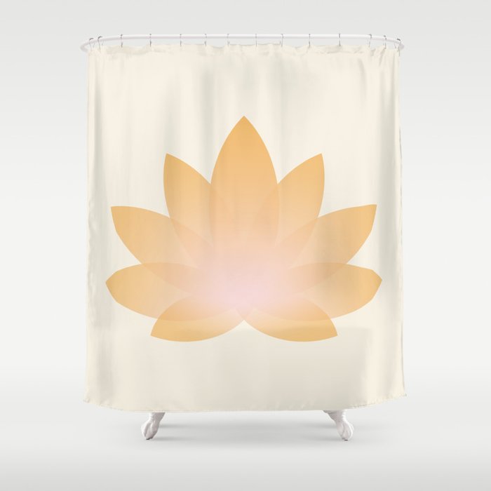 Lotus Flower Minimalism I Shower Curtain Gallery Image 1