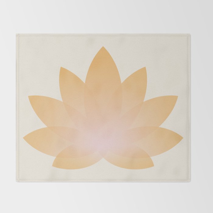 Lotus Flower Minimalism I Throw Blanket Gallery Image 2