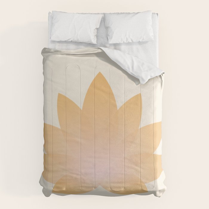 Lotus Flower Minimalism I Comforter Gallery Image 6