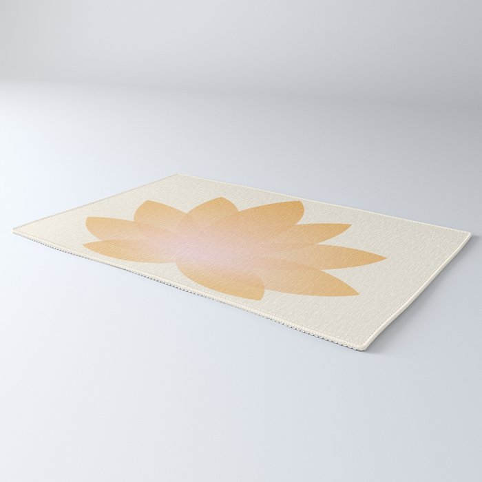 Lotus Flower Minimalism I Rug Gallery Image 3