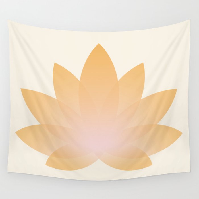 Lotus Flower Minimalism I Wall Tapestry Gallery Image 4