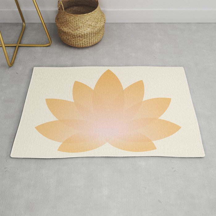 Lotus Flower Minimalism I Rug Gallery Image 1