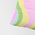 Pastel Retro Liquid Swirl Abstract Pattern Pink Green Yellow Pillow Sham Gallery Image 4