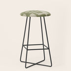 Green Abstract Lines Original Art Work  Stool Gallery Image 1