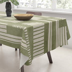 Green Abstract Lines Original Art Work  Tablecloth Gallery Image 3
