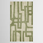 Green Abstract Lines Original Art Work  Tablecloth Gallery Image 2
