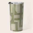 Green Abstract Lines Original Art Work  Travel Mug Gallery Image 3