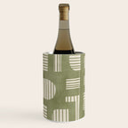 Green Abstract Lines Original Art Work  Wine Chiller Gallery Image 2