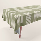 Green Abstract Lines Original Art Work  Tablecloth Gallery Image 1