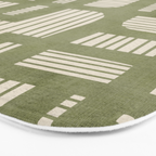 Green Abstract Lines Original Art Work  Bath Mat Gallery Image 3