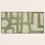 Green Abstract Lines Original Art Work  Desk Mat Gallery Image 3