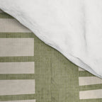 Green Abstract Lines Original Art Work  Comforter Gallery Image 4