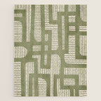 Green Abstract Lines Original Art Work  Jigsaw Puzzle Gallery Image 1