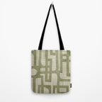 Green Abstract Lines Original Art Work  Tote Bag Gallery Image 2