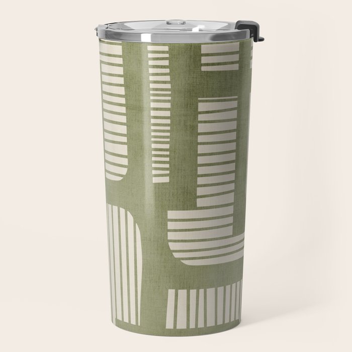 Green Abstract Lines Original Art Work  Travel Mug Gallery Image 2