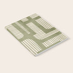 Green Abstract Lines Original Art Work  Notebook Gallery Image 2