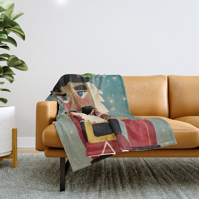 Red Nutcracker 2021 Throw Blanket Gallery Image 1