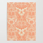 Gothic Halloween Damask - peach and cream Poster Gallery Image 4