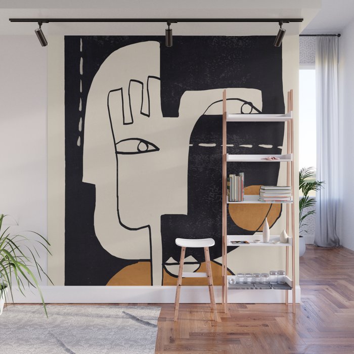 Abstract Face 55 Wall Mural Gallery Image 1
