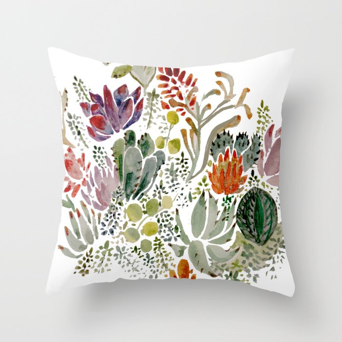 Succulents  Throw Pillow Gallery Image 6