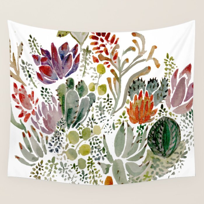 Succulents  Wall Tapestry Gallery Image 4
