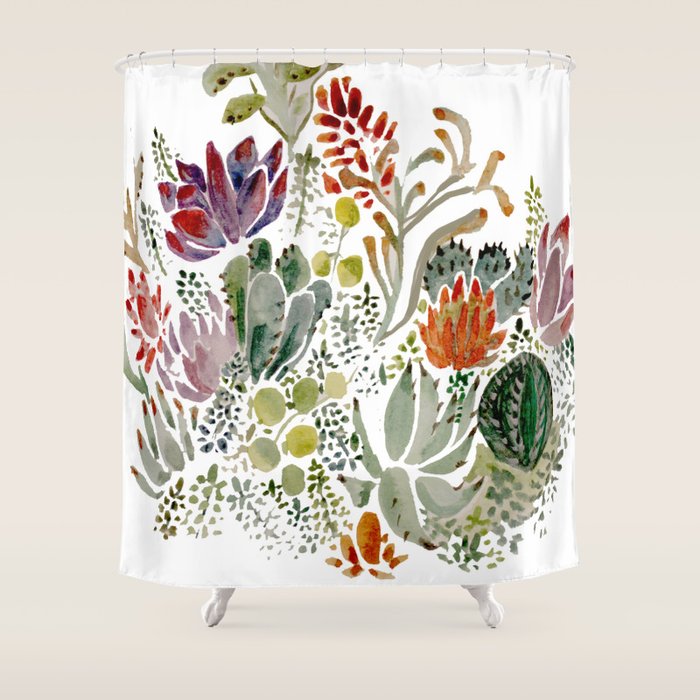 Succulents  Shower Curtain Gallery Image 1