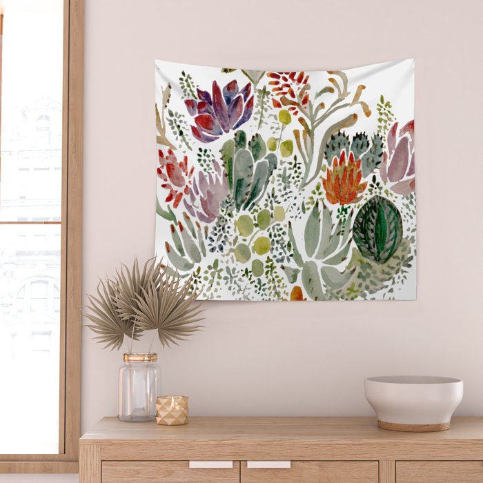 Succulents  Wall Tapestry Gallery Image 2