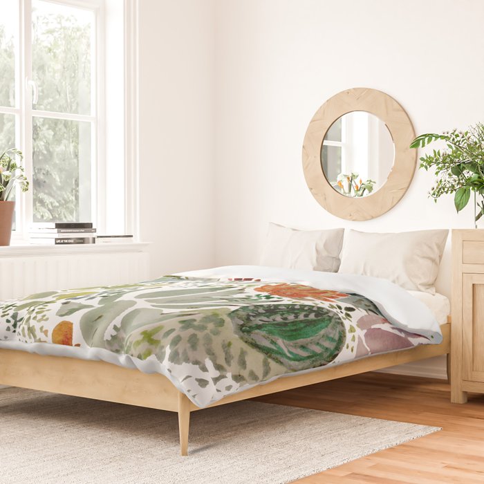 Succulents  Duvet Cover Gallery Image 2