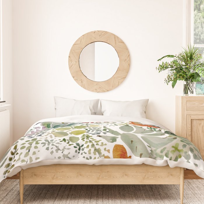 Succulents  Duvet Cover Gallery Image 3