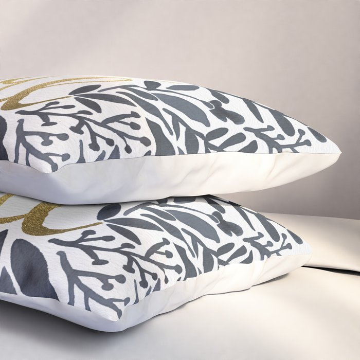 C'est la Vie - Grey & Gold Pillow Sham Gallery Image 3