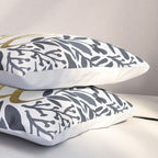 C'est la Vie - Grey & Gold Pillow Sham Gallery Image 3