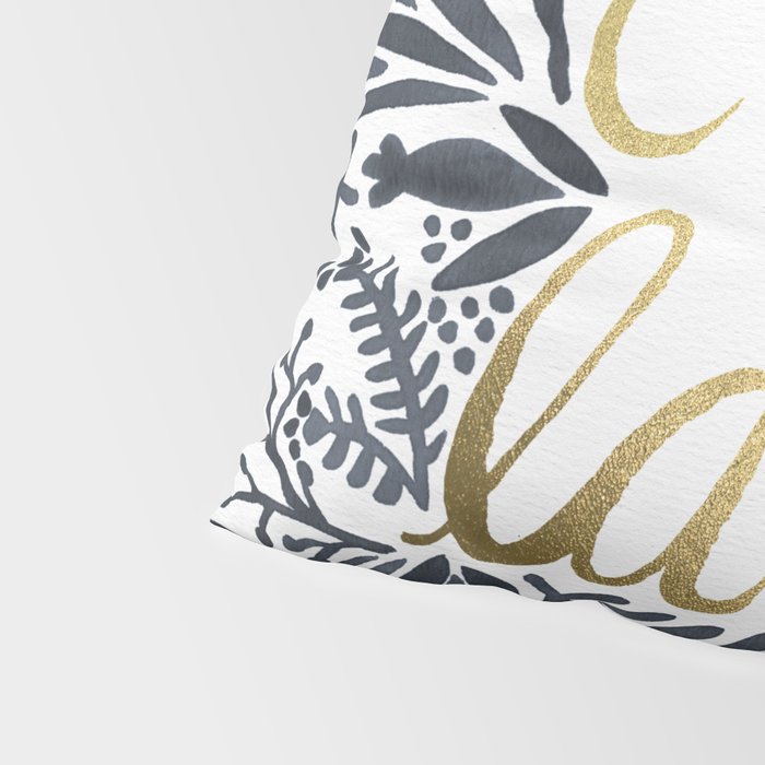 C'est la Vie - Grey & Gold Pillow Sham Gallery Image 4