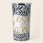 C'est la Vie - Grey & Gold Travel Mug Gallery Image 1