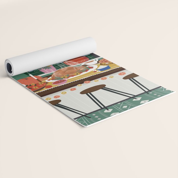 Thanksgiving dinner Yoga Mat Gallery Image 2