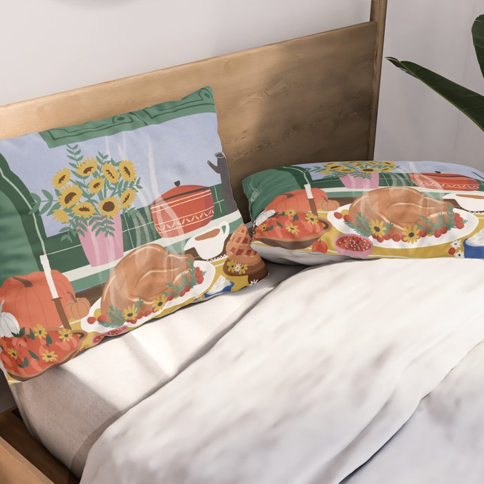 Thanksgiving dinner Pillow Sham Gallery Image 2