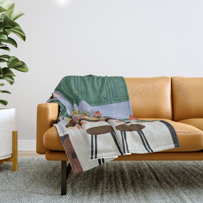 Thanksgiving dinner Throw Blanket Gallery Image 1