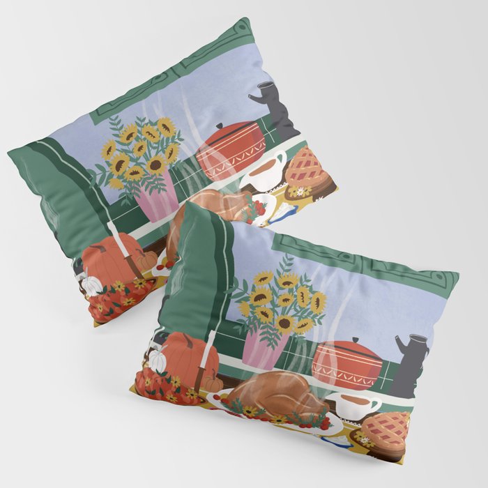 Thanksgiving dinner Pillow Sham Gallery Image 3
