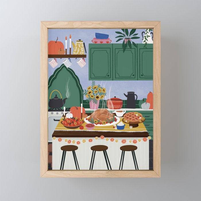 Thanksgiving dinner Mini Art Print Gallery Image 1