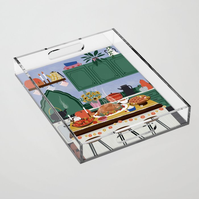 Thanksgiving dinner Acrylic Tray Gallery Image 1