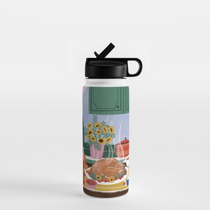 Thanksgiving dinner Water Bottle Gallery Image 1