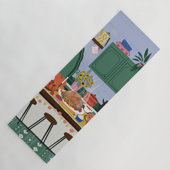 Thanksgiving dinner Yoga Mat Gallery Image 1