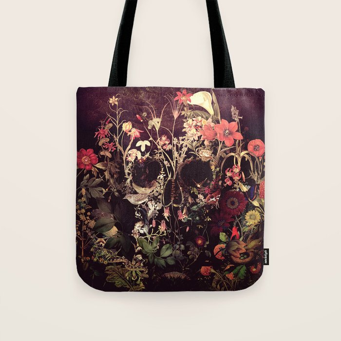Bloom Skull Tote Bag Gallery Image 1