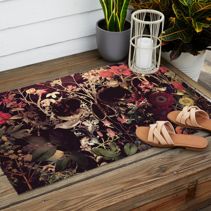 Bloom Skull Outdoor Rug Gallery Image 2
