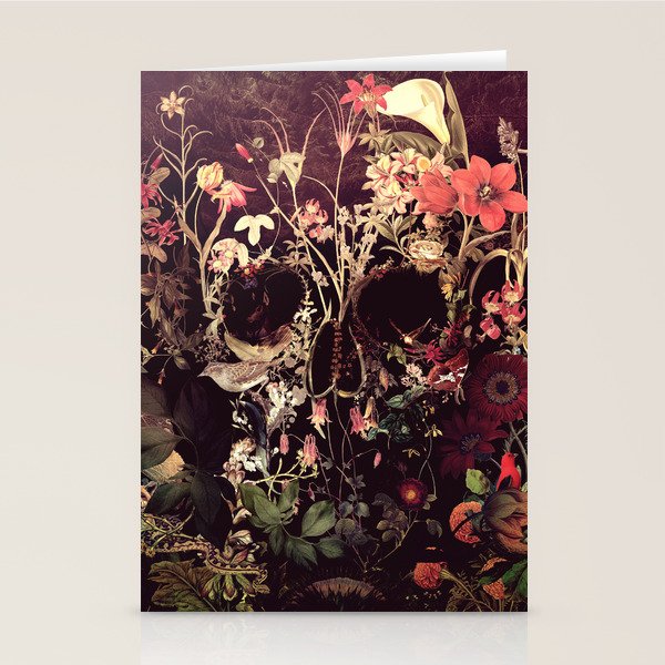 Bloom Skull Stationery Card Gallery Image 1