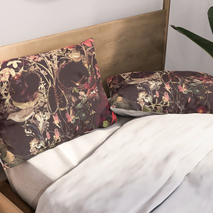 Bloom Skull Pillow Sham Gallery Image 2