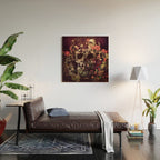 Bloom Skull Wood Wall Art Gallery Image 2
