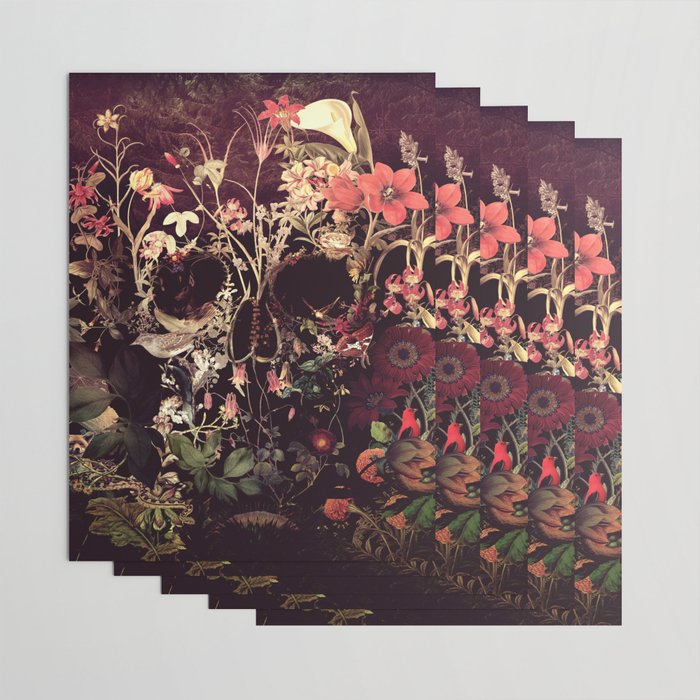 Bloom Skull Wrapping Paper Gallery Image 3