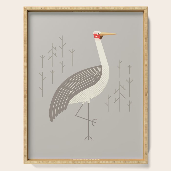 Brolga, Bird of Australia Serving Tray Gallery Image 1
