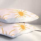 Sun Pattern On Pink Background Pillow Sham Gallery Image 3