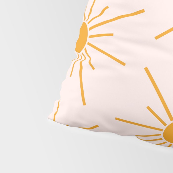 Sun Pattern On Pink Background Pillow Sham Gallery Image 4